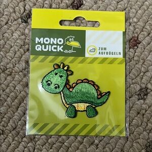 Green Dinosaur Iron-On Patch